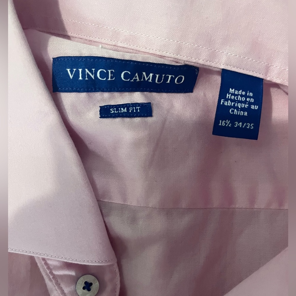 Vince Camuto Mens Pink Long Sleeved Shirt in Pristine Condition!!